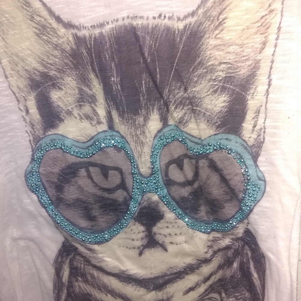 Bedazzled Sassy Kitty Muscle Tee